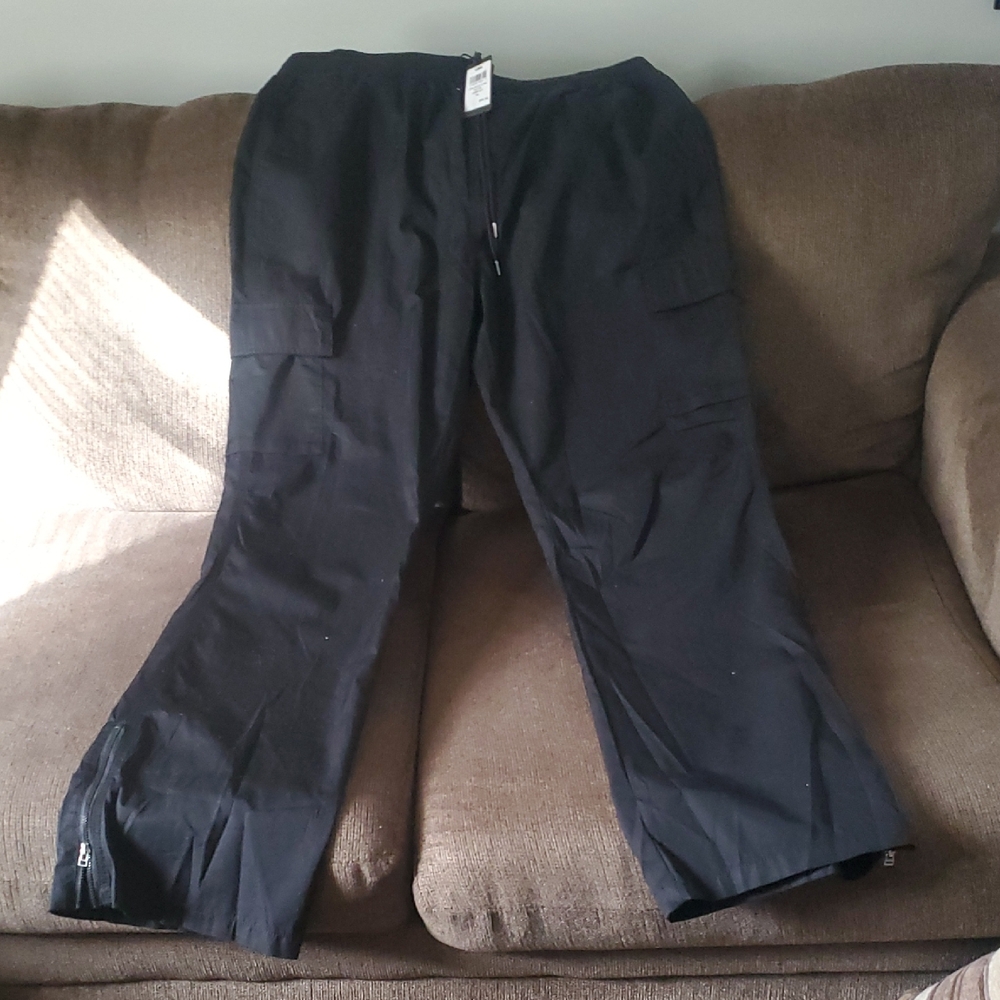 Men's Black Cargo Pants extra long size 2XL